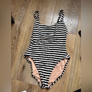 J crew striped one piece bath suit